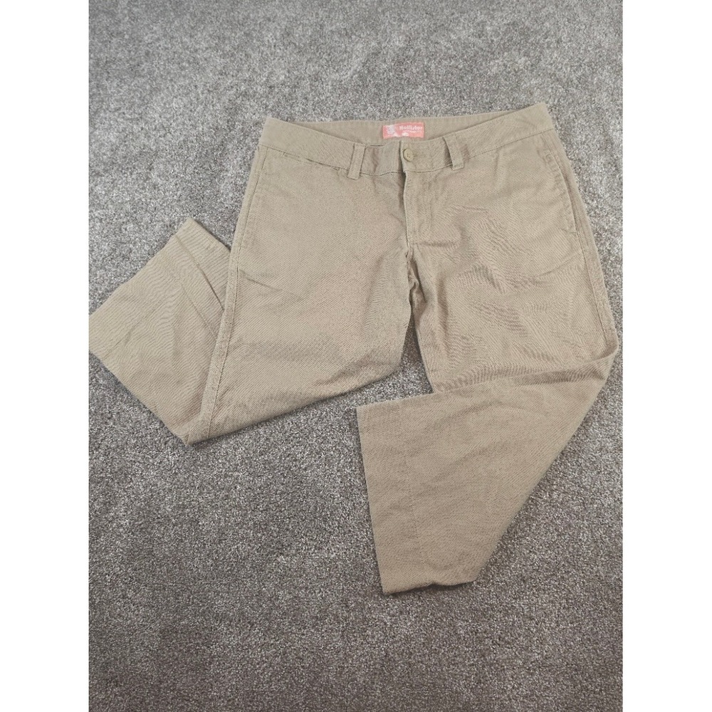Hollister Vintage Khaki Cropped Pants Women 9 Tan Cotton Twill Capri Y2K Surf
